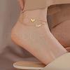 Stainless Steel Charm Anklets for Women WG18C2B-03-1