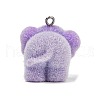 Flocking Resin Pendants RESI-P044-02A-P-3