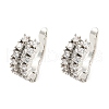 Brass Cubic Zirconia Cuff Earrings for Women EJEW-K245-44P-1