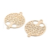 Long-Lasting Plated Brass Links Connector Charms KK-K336-45KCG-2