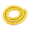 Opaque Spray Painted Glass Beads GLAA-ZX008-8mm-18K-2