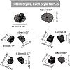 Unicraftale 50Pcs 5 Style 304 Stainless Steel Ear Nuts STAS-UN0027-97-4