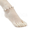 Natural Cowrie Shell Braided Beaded Anklets AJEW-AN00516-02-3