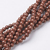 Natural Red Jasper Round Beads Strands X-GSR4mmC011-1