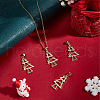 Beebeecraft 5Pcs Brass Micro Pave Cubic Zirconia Pendants ZIRC-BBC0002-88A-4