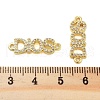 Rack Plating Brass Cubic Zirconia DIOS Links Connector Charms KK-S379-22G-3
