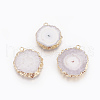 Natural Dyed Quartz Pendants G-P399-B04-1