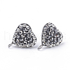 Polymer Clay Rhinestone Stud Earring Findings EJEW-S198-06-2
