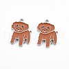 Rack Plating Alloy Enamel Pendants PALLOY-T075-164-2