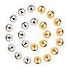 DICOSMETIC 100Pcs 2 Color 304 Stainless Steel Smooth Round Beads STAS-DC0006-07-1