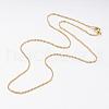 Brass Ball Chain Necklaces MAK-L009-06G-2
