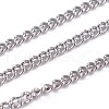 Tarnish Resistant 304 Stainless Steel Curb Chains STAS-I107-20P-1