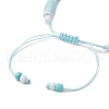 Adjustable Synthetical Turquoise & Porcelain & Natural Howlite Beaded Braided Bead Bracelets for Women BJEW-JB11710-4