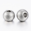 202 Stainless Steel Textured Beads STAS-K154-C-72P-2