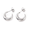 Non-Tarnish 304 Stainless Steel Crescent Moon Stud Earrings for Women EJEW-F280-05B-P-1
