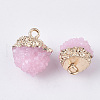 Druzy Resin Pendants X1-RESI-S383-013E-2