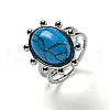 304 Stainless Steel Open Cuff Rings STAS-Z060-04P-2