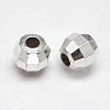Faceted Round 925 Sterling Silver Beads STER-F012-02E-1