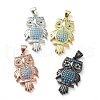 Brass Micro Pave Cubic Zirconia Pendants ZIRC-G157-22-1