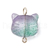 8Pcs Glass Pendants PALLOY-JF03200-3
