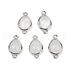 Natural Quartz Crystal Faceted Connector Charms G-L514-048G-03-1