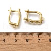 Rack Plating Brass Hoop Earring Findings EJEW-H143-03G-3