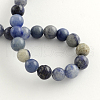 Round Dyed & Heated Natural Blue Aventurine Beads Strands G-R254-10mm-2