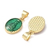 Brass Enamel Pendants KK-Q068-35G-2