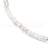 8 Styles Summer Natural Pearl & Round Glass Seed Beaded Stretch Anklets AJEW-AN00670-5