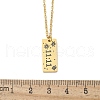 304 Stainless Steel Number 11:11 Pendant Necklaces NJEW-NH0002-01G-03-3