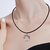 Beebeecraft 2Pcs Braided Round Leather Cord Necklace Making NJEW-BBC0001-19A-02-5