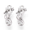 Brass Micro Pave Clear Cubic Zirconia Charms KK-N267-19P-1