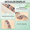 BENECREAT 5 Yards Polyester Flower Jacquard Ribbons SRIB-BC0001-28-4