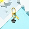 Alloy Enamel Flower Pendant Decorations HJEW-YW00003-6