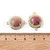 Natural Rhodonite Faceted Connector Charms G-H323-03G-14-3