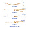 16Pcs 4 Style Adjustable 304 Stainless Steel Chain Link Bracelets Making AJEW-TA0001-24-13