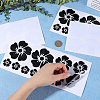 Gorgecraft 4 Sheets 2 Colors Flower PVC Waterproof Car Stickers DIY-GF0008-94A-3