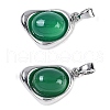 Natural Green Onyx Agate(Dyed & Heated) Pendants KK-U043-52P-01-1
