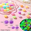 Luminous 56pcs 28 Color Round Food Grade Silicone Beads SIL-CJ0001-31-10