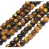 Natural Tiger Eye Beads Strands G-S259-21-4mm-2