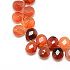 Dyed Natural Carnelian Gemstone Beads Strands G-T006-09-1