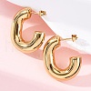 C-Shaped 304 Stainless Steel Stud Earrings EJEW-A125-11G-3