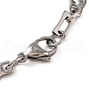 Tarnish Resistant 201 Stainless Steel Link Chain Bracelets BJEW-B078-93P-3
