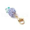 Flower Glass Seed Beads Beaded Pendant Decorations HJEW-MZ00196-02-4