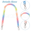 Rainbow Color Acrylic Curb Chain Bag Strap FIND-WH0143-47A-6