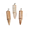 Natural & Synthetic Mixed Gemstone Pointed Pendants G-A231-03-2