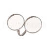 Non-Tarnish 304 Stainless Steel Open Cuff Ring Findings STAS-E124-05L-P-1