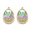Easter Alloy Enamel Pendants ENAM-E360-01G-02-1