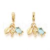 Brass Glass Pendants KK-N271-11G-1