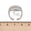 304 Stainless Steel Open Cuff Rings for Women RJEW-K296-03A-GP-5
